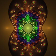 FRACTAL ART DESIGN GREETING CARD Party Dress